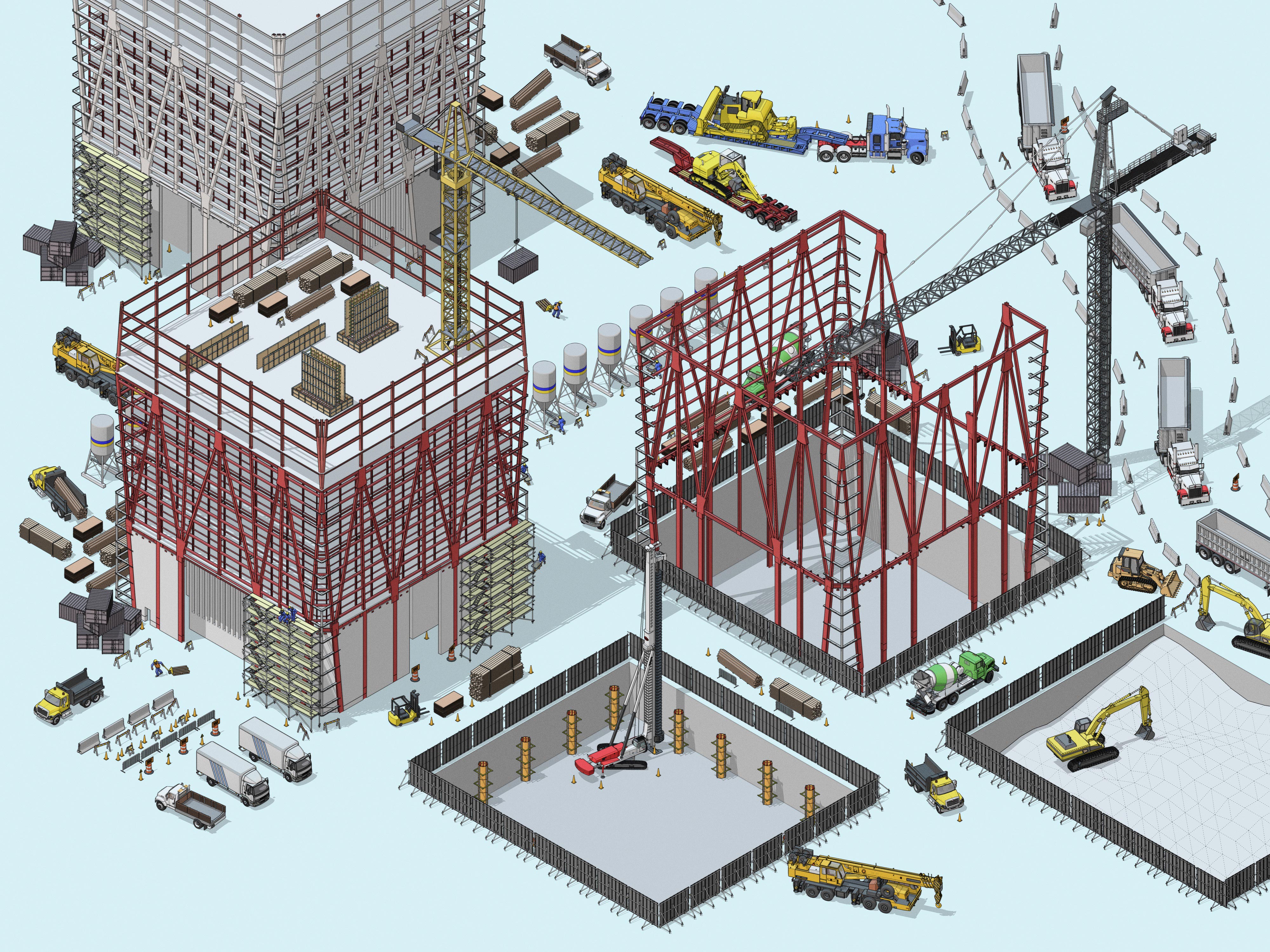 Sketchup 2023. 3д строительство. Construction 3d. Construct 3 3d. Construction Foundation 3d.